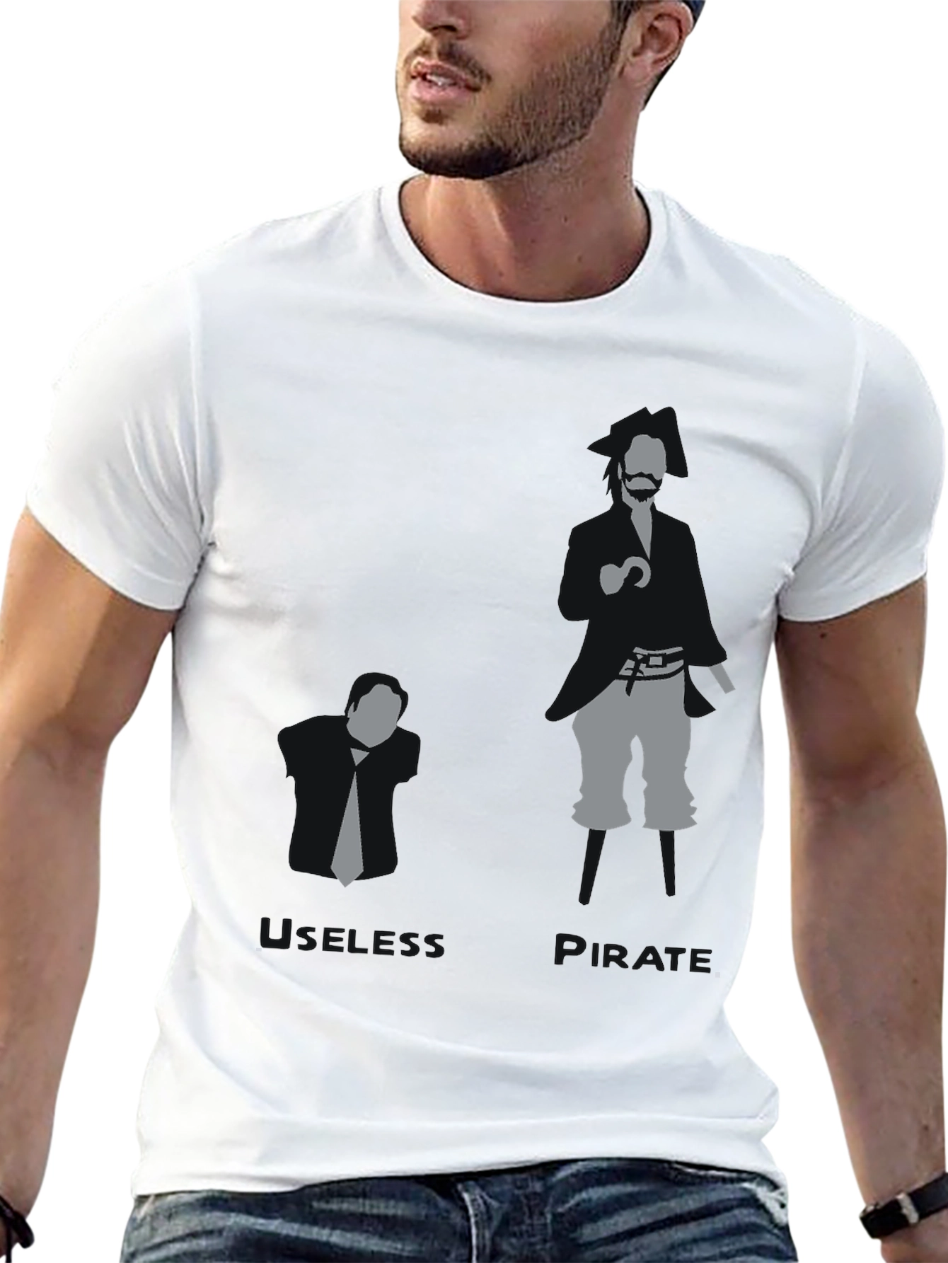 Business vs. Pirate Graphic T-Shirt