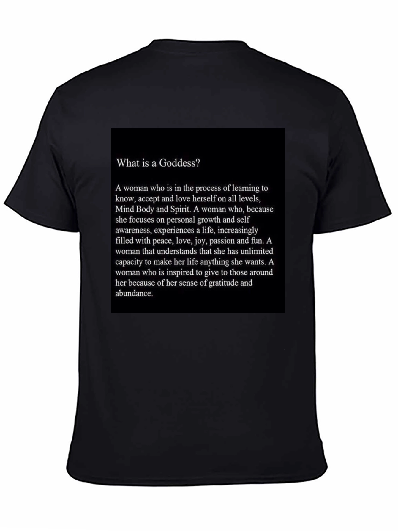 Goddess Definition Black T-Shirt - Empowerment