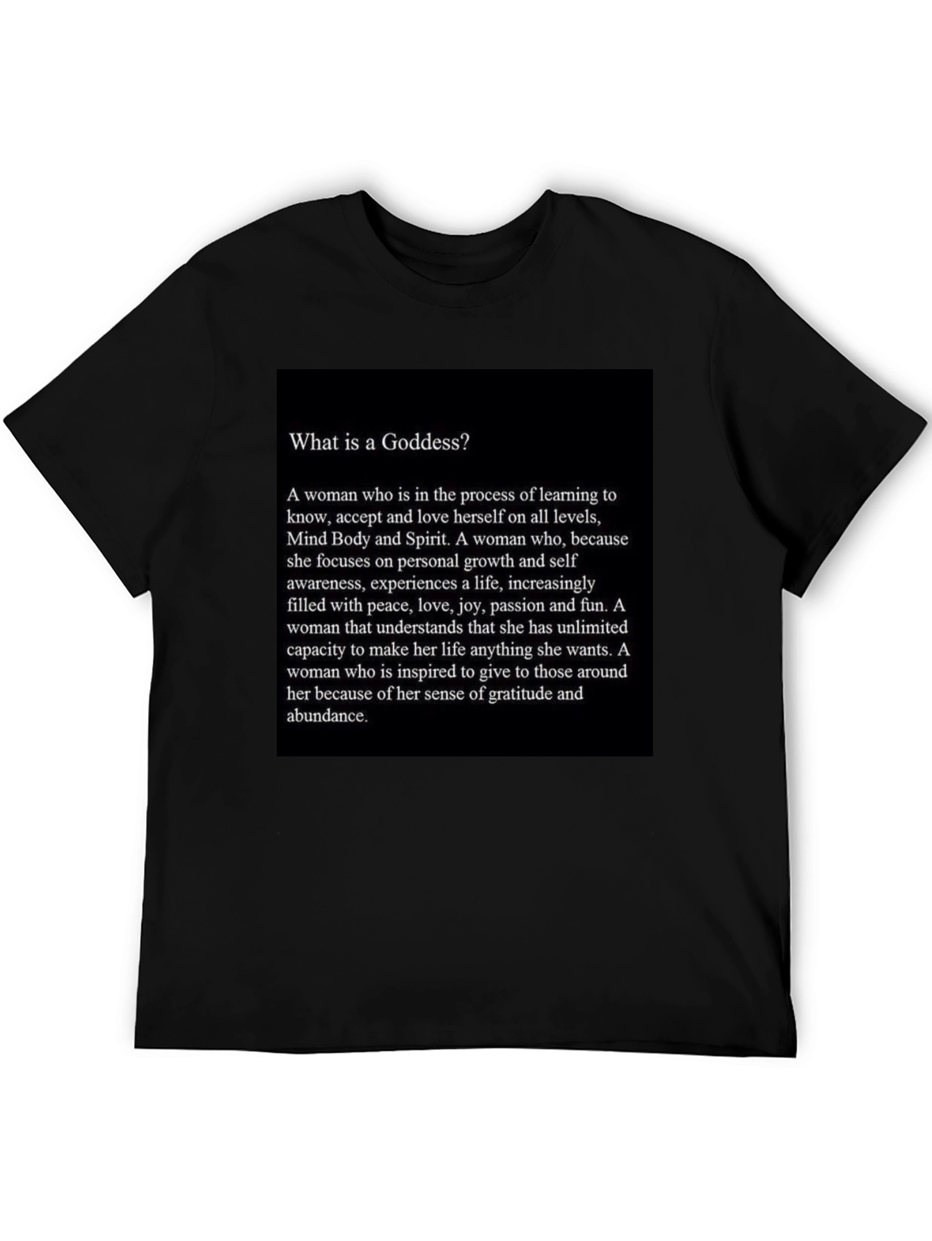 Goddess Definition Black T-Shirt - Empowerment