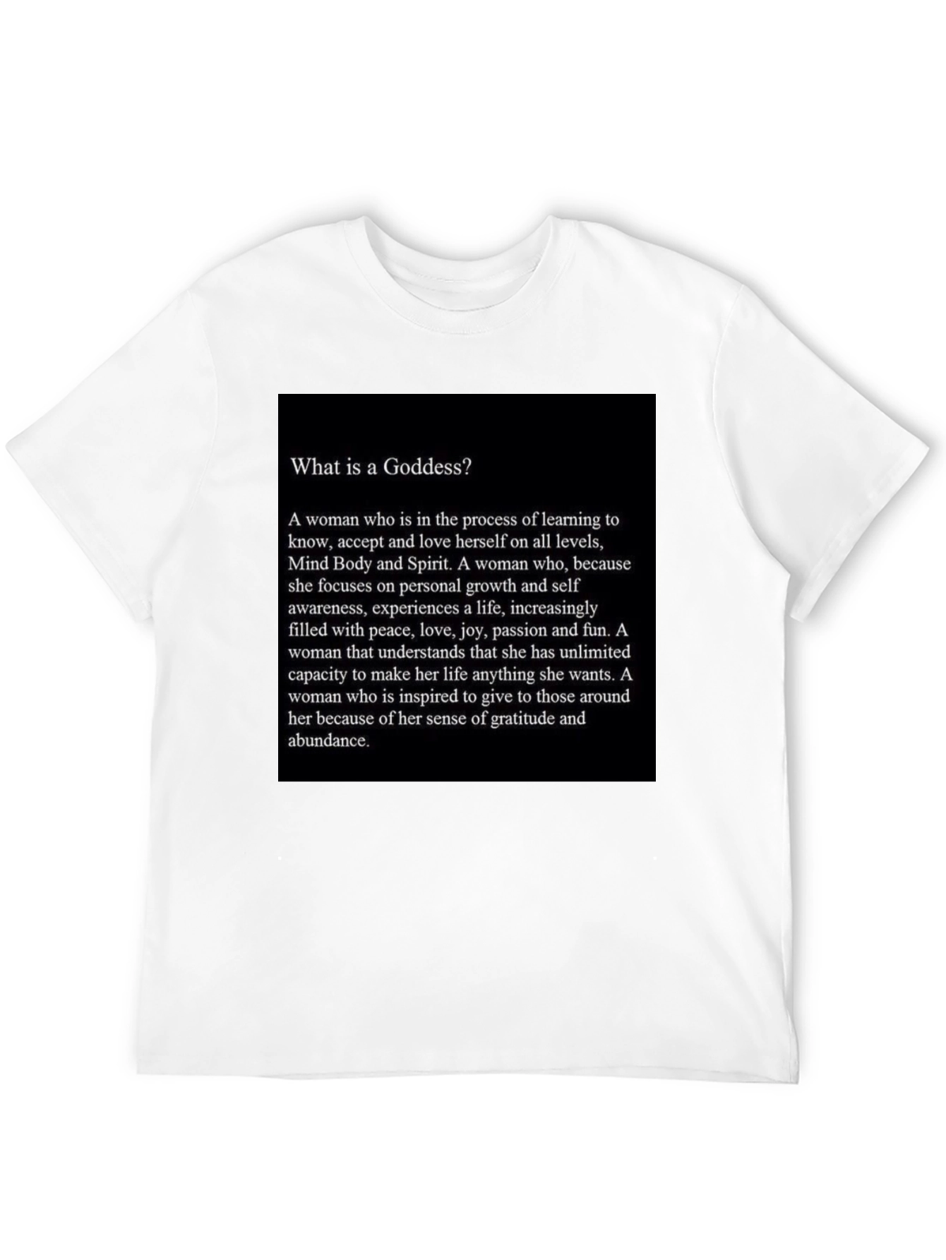 Goddess Definition Black T-Shirt - Empowerment