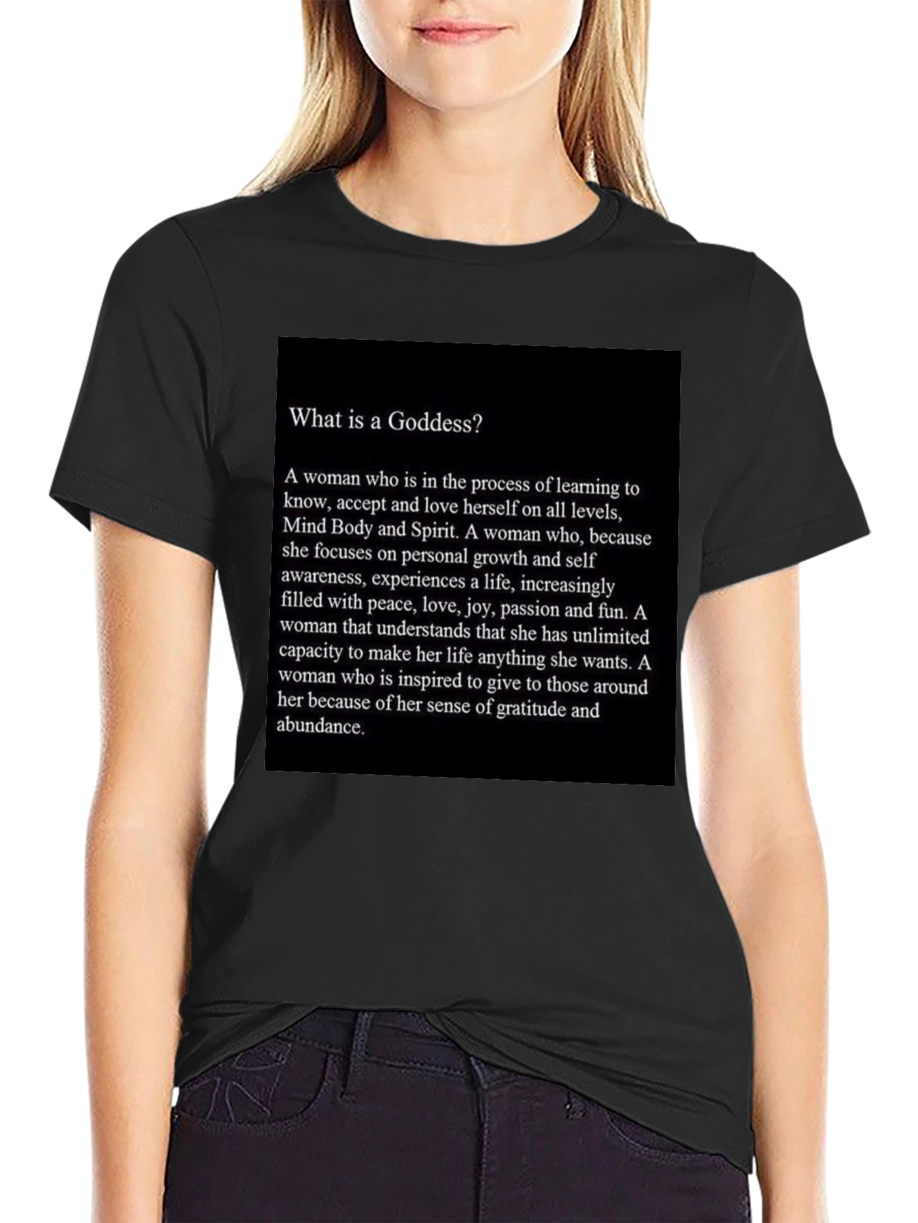 Goddess Definition Black T-Shirt - Empowerment