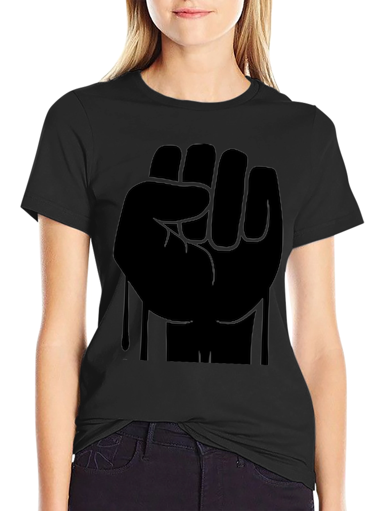 Black Fist Graphic T-Shirt - Solidarity Statement Tee