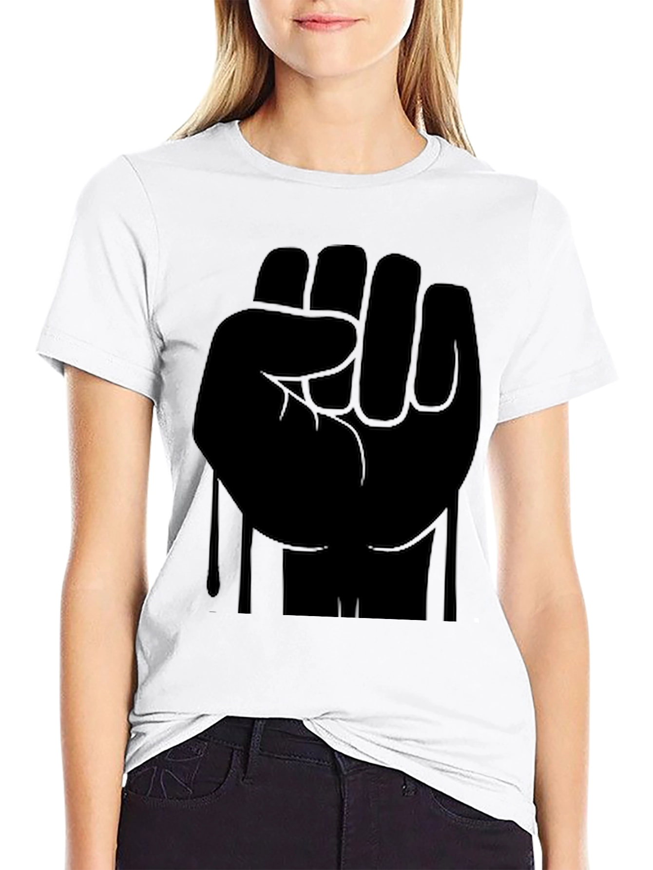 Black Fist Graphic T-Shirt - Solidarity Statement Tee