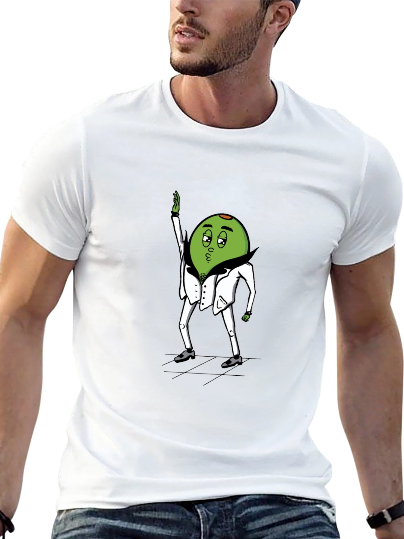Disco Olive T-Shirt - Funky Graphic Tee