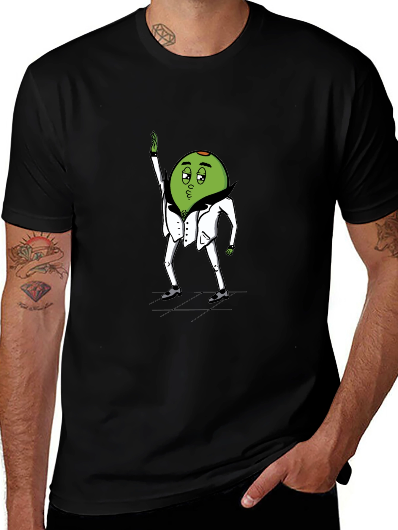 Disco Olive T-Shirt - Funky Graphic Tee