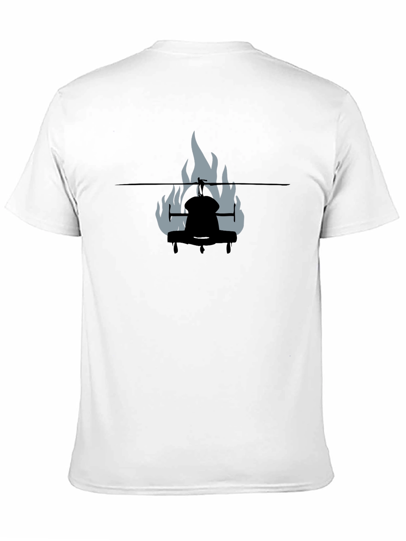 Burning Helicopter Graphic Tee