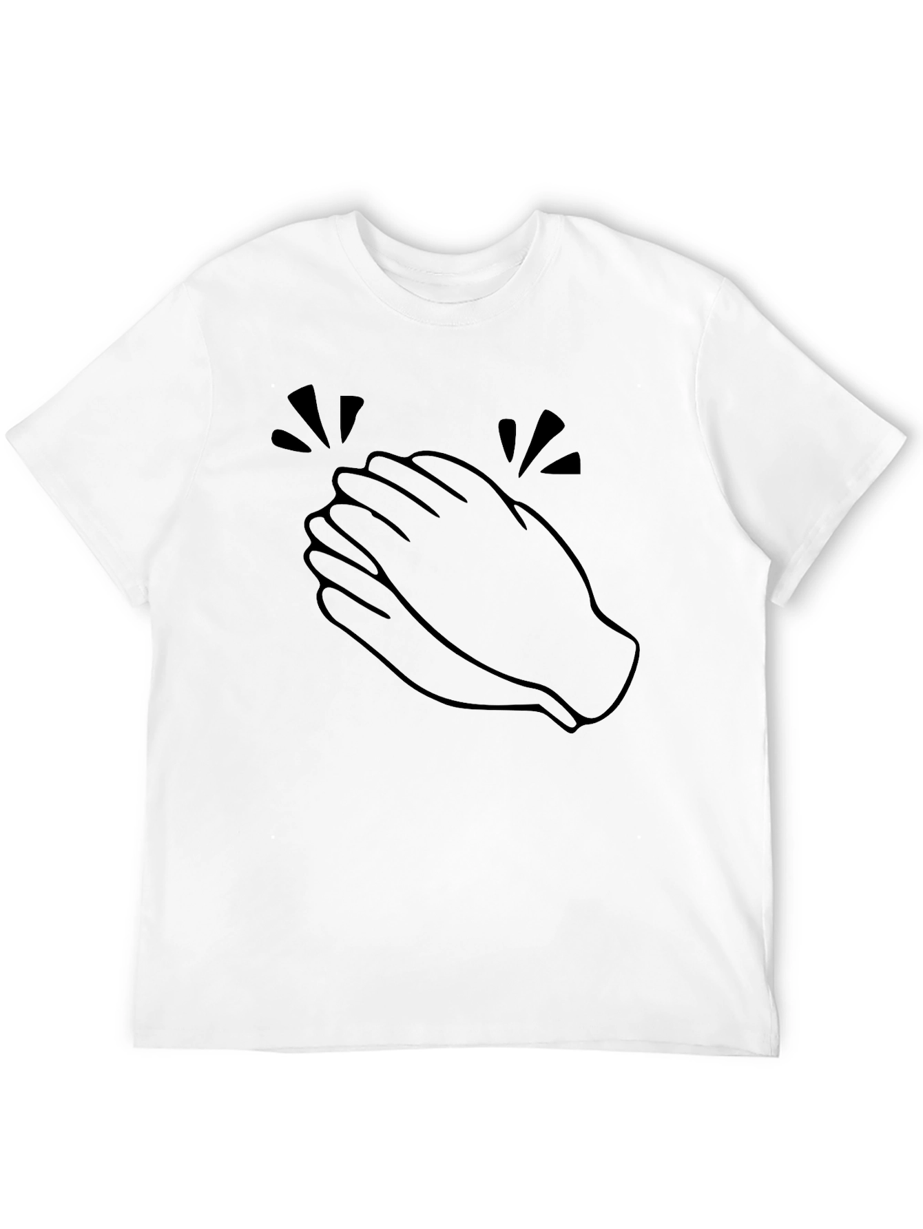 Clapping Hands Graphic T-Shirt - Black