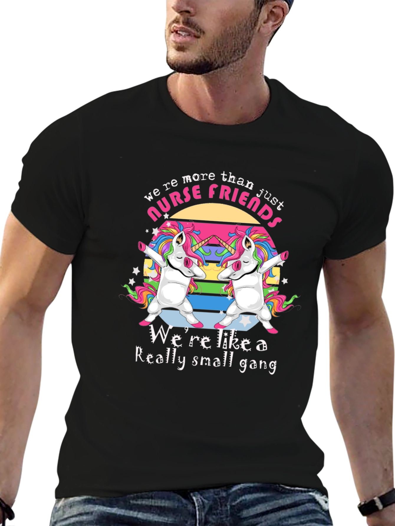 Nurse Friends Unicorn Gang Graphic T-Shirt