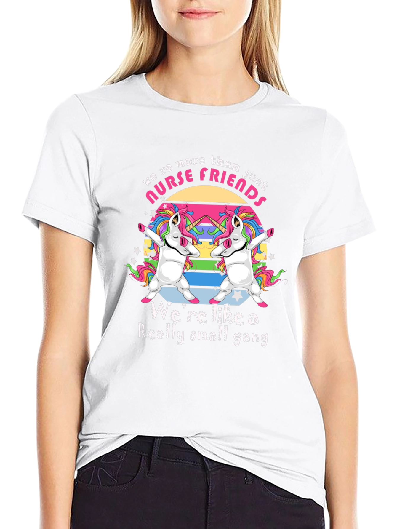 Nurse Friends Unicorn Gang Graphic T-Shirt