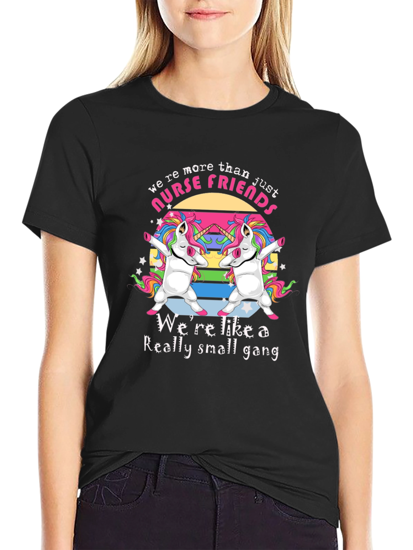 Nurse Friends Unicorn Gang Graphic T-Shirt