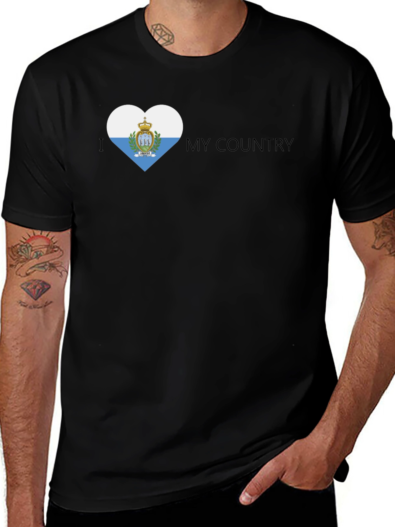 I Heart My Country - San Marino Flag T-Shirt