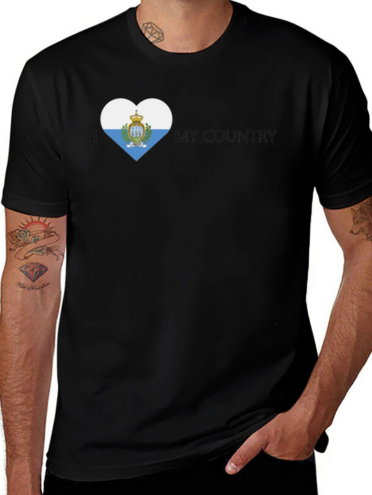 I Heart My Country - San Marino Flag T-Shirt