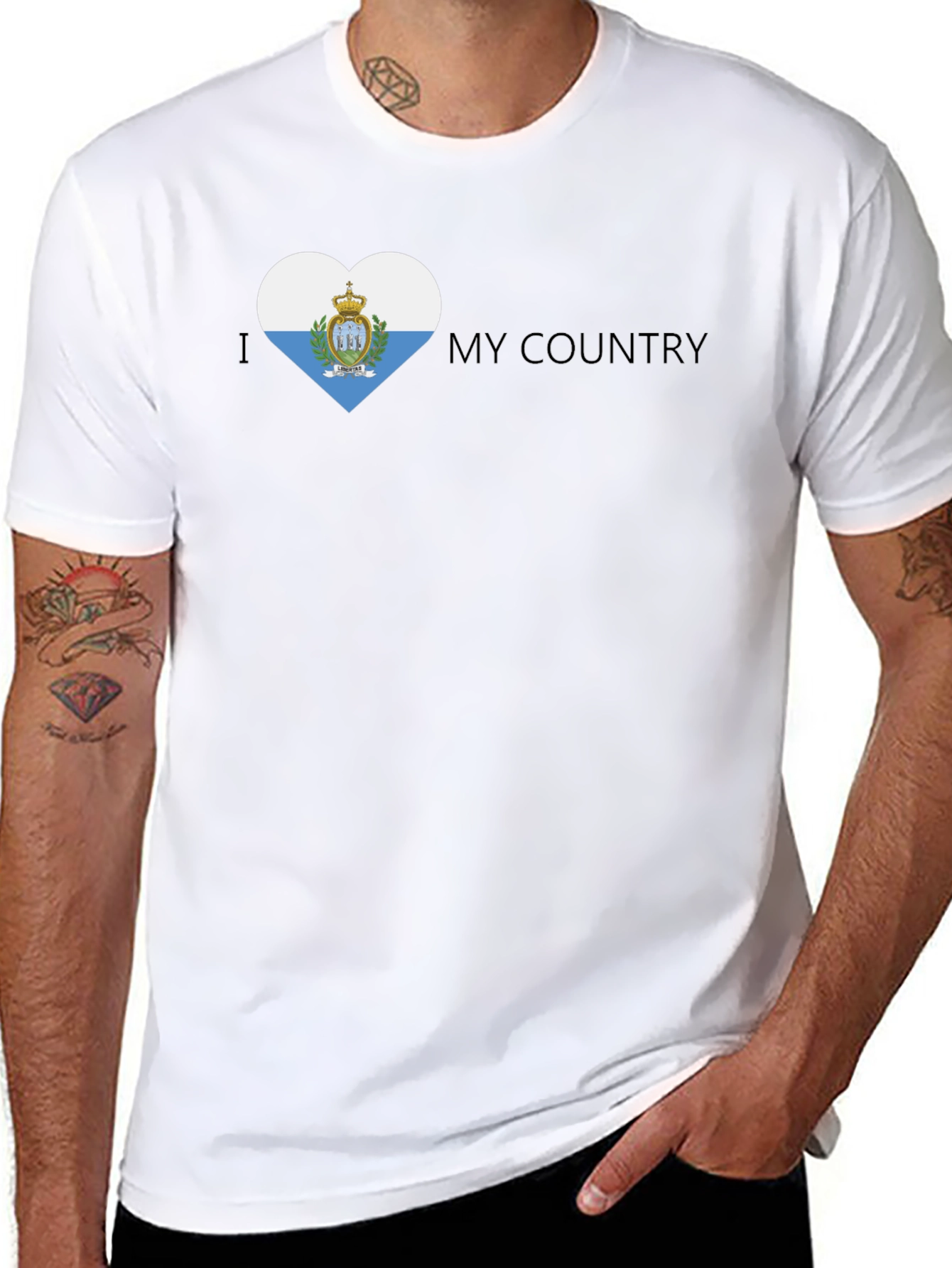 I Heart My Country - San Marino Flag T-Shirt