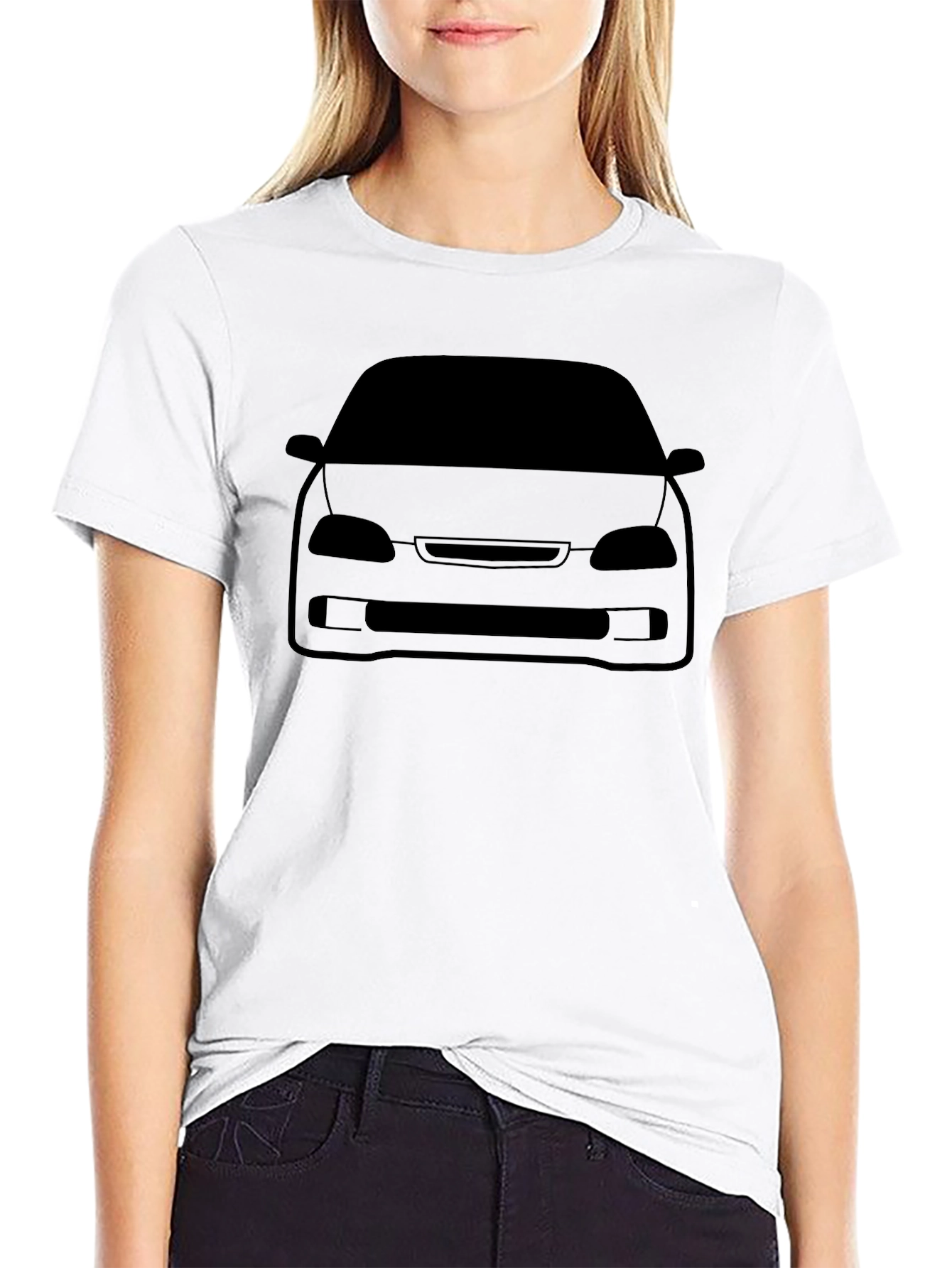 Car Silhouette Graphic Tee - Black
