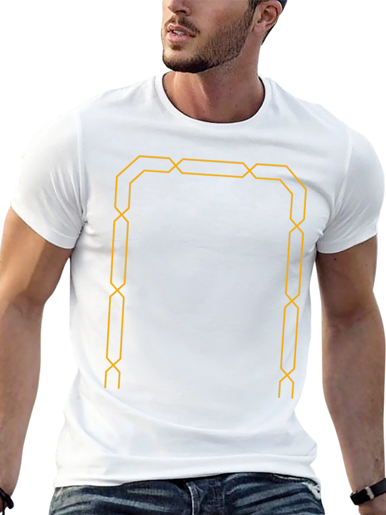 Geometric Frame Black T-Shirt