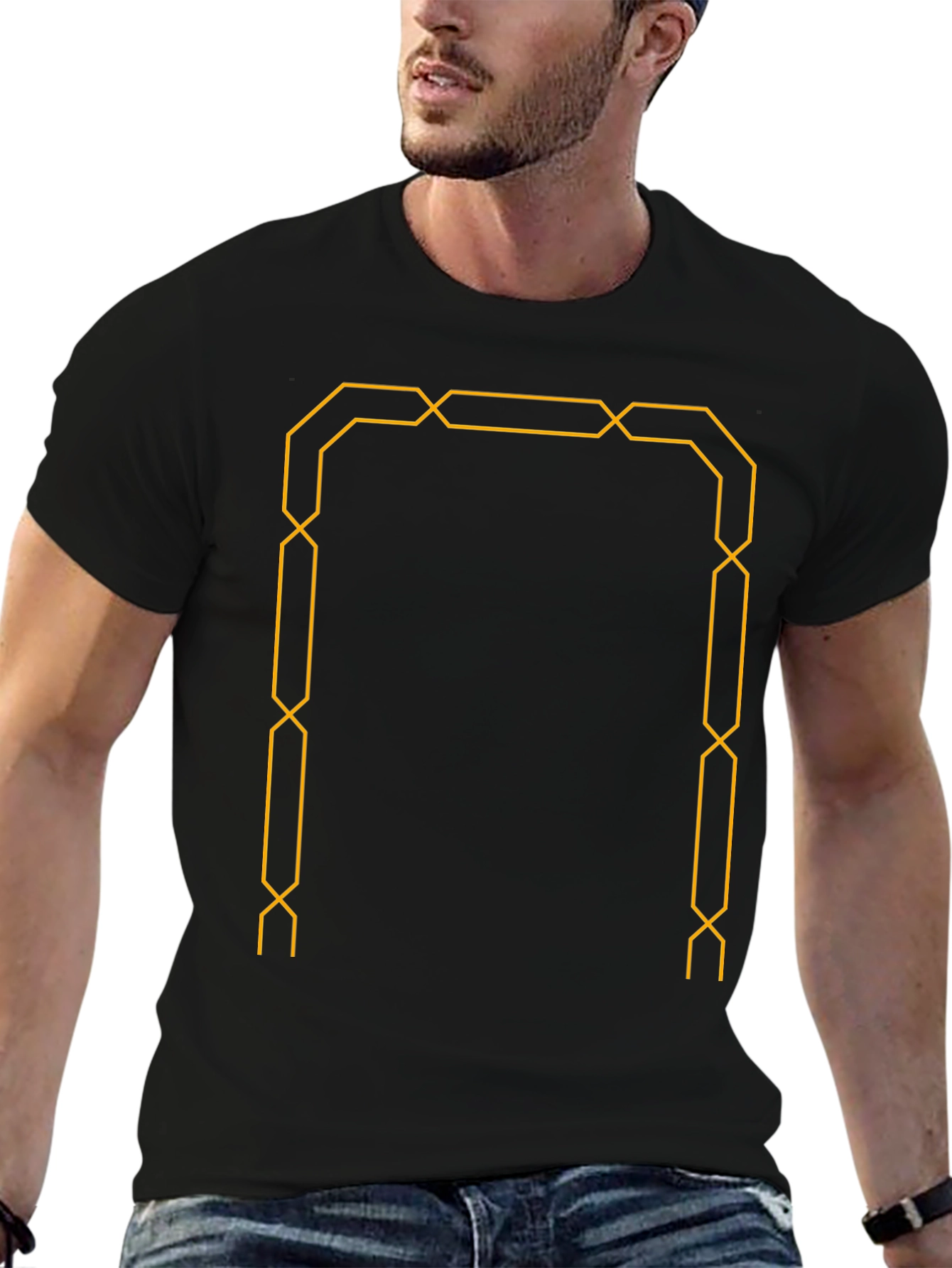 Geometric Frame Black T-Shirt