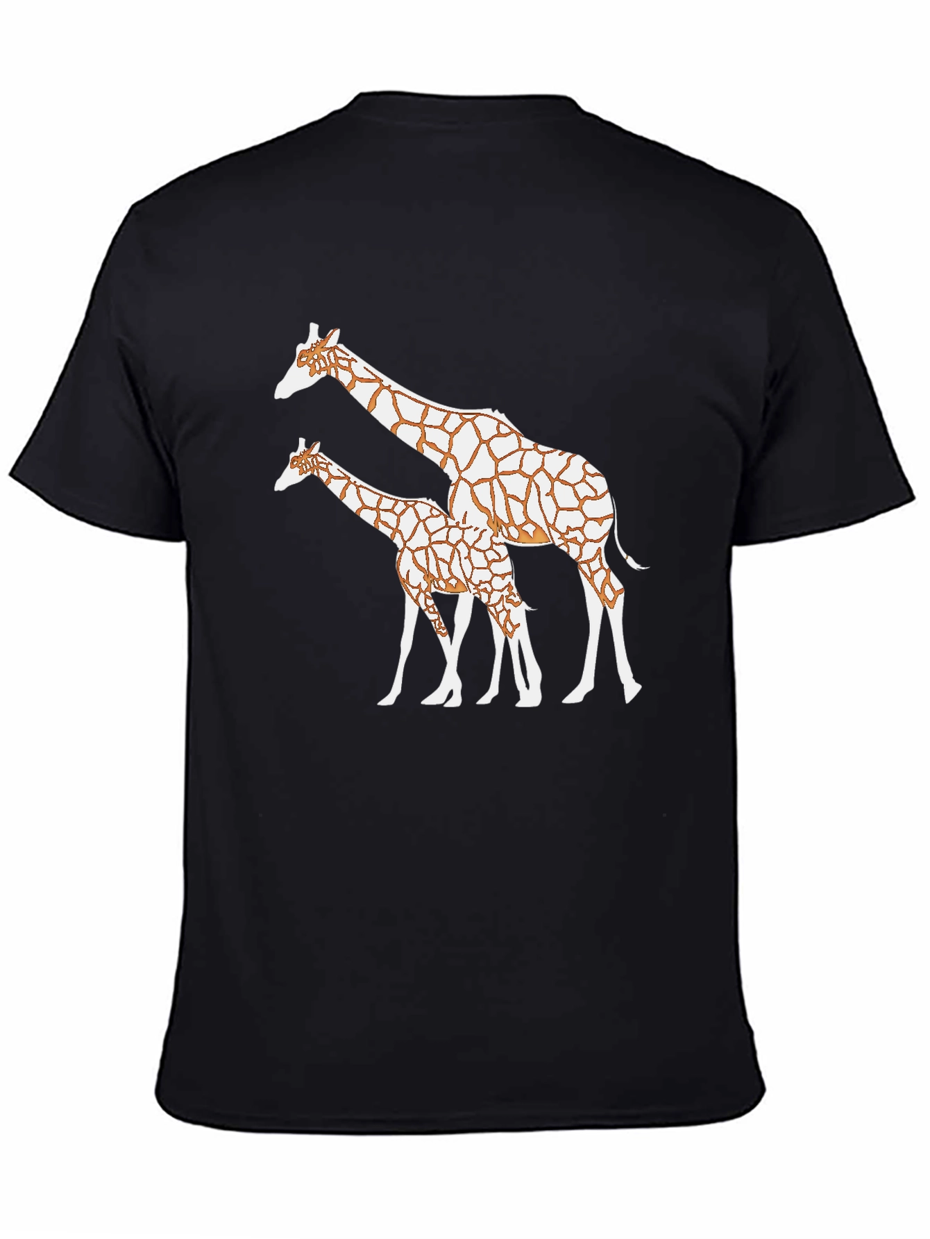 Giraffe Print Black T-Shirt