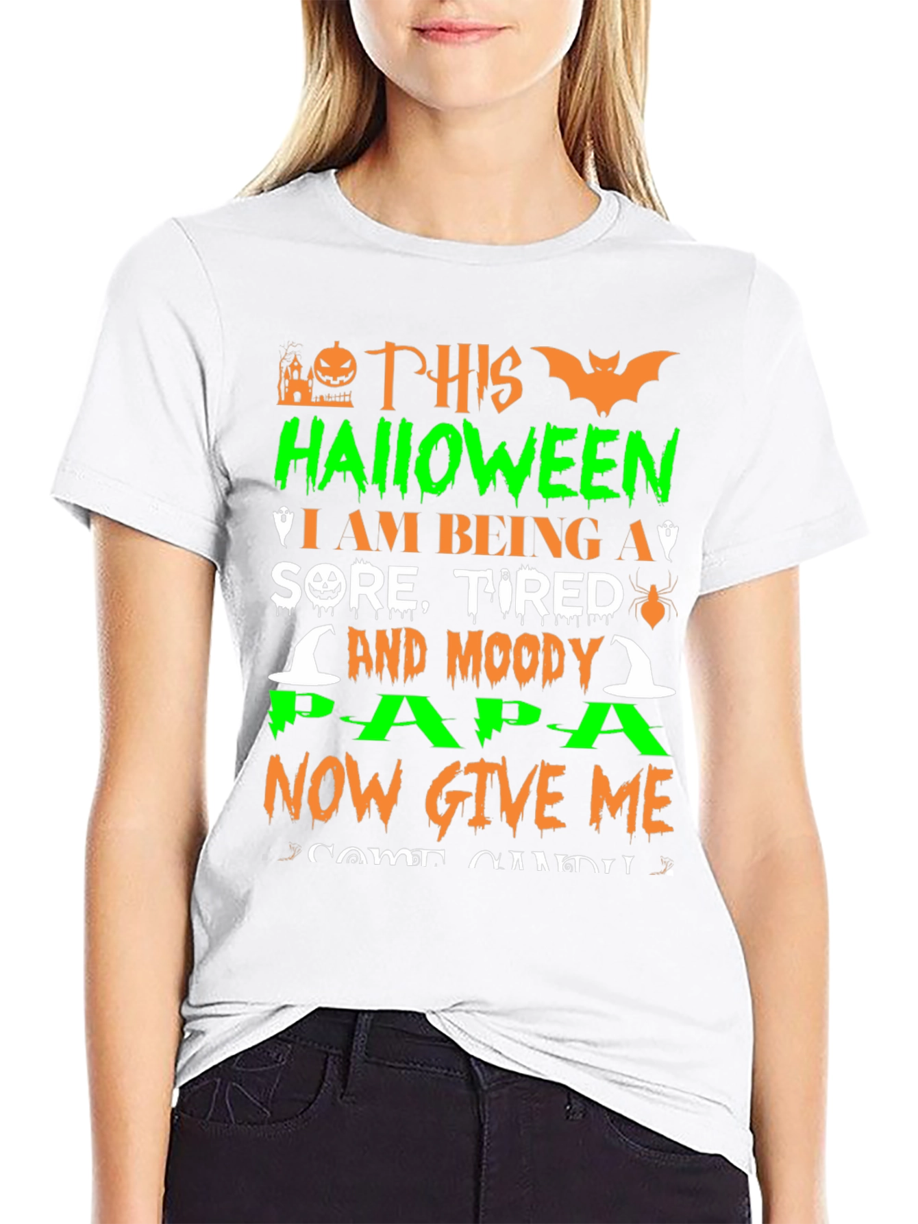 Halloween Papa T-Shirt: Sore Tired Moody