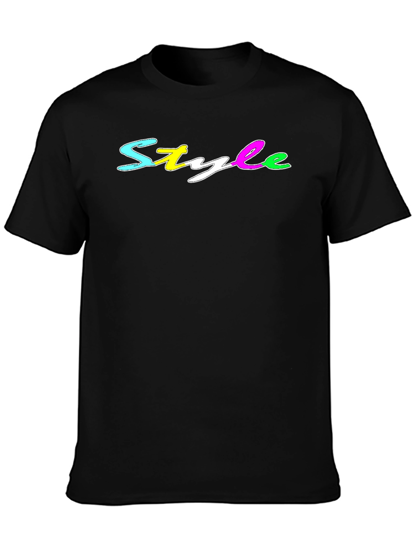 Mens Black Style Graphic Tee