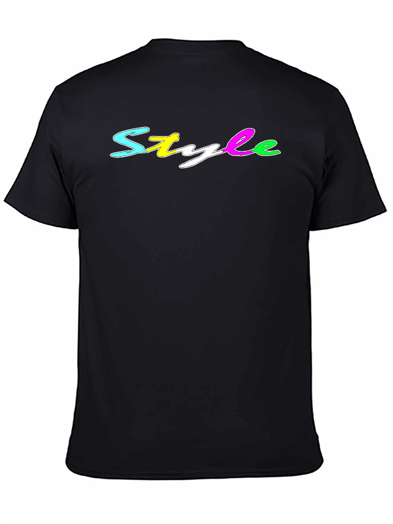 Mens Black Style Graphic Tee