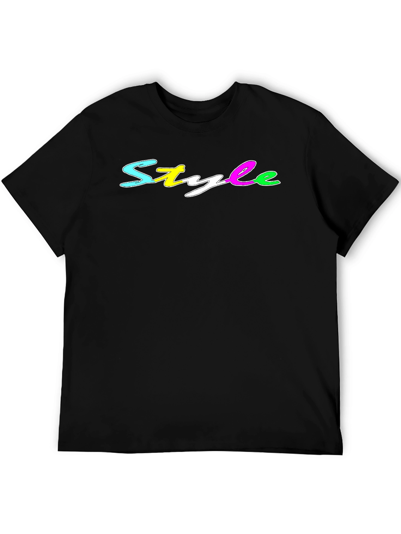 Mens Black Style Graphic Tee