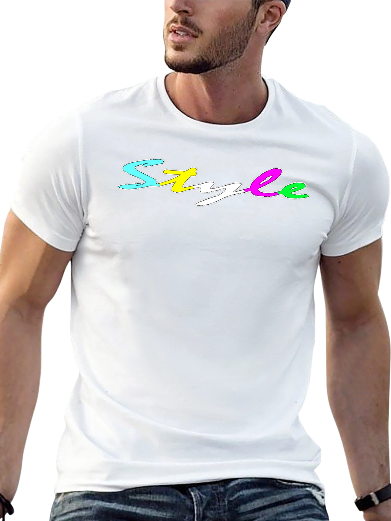 Mens Black Style Graphic Tee