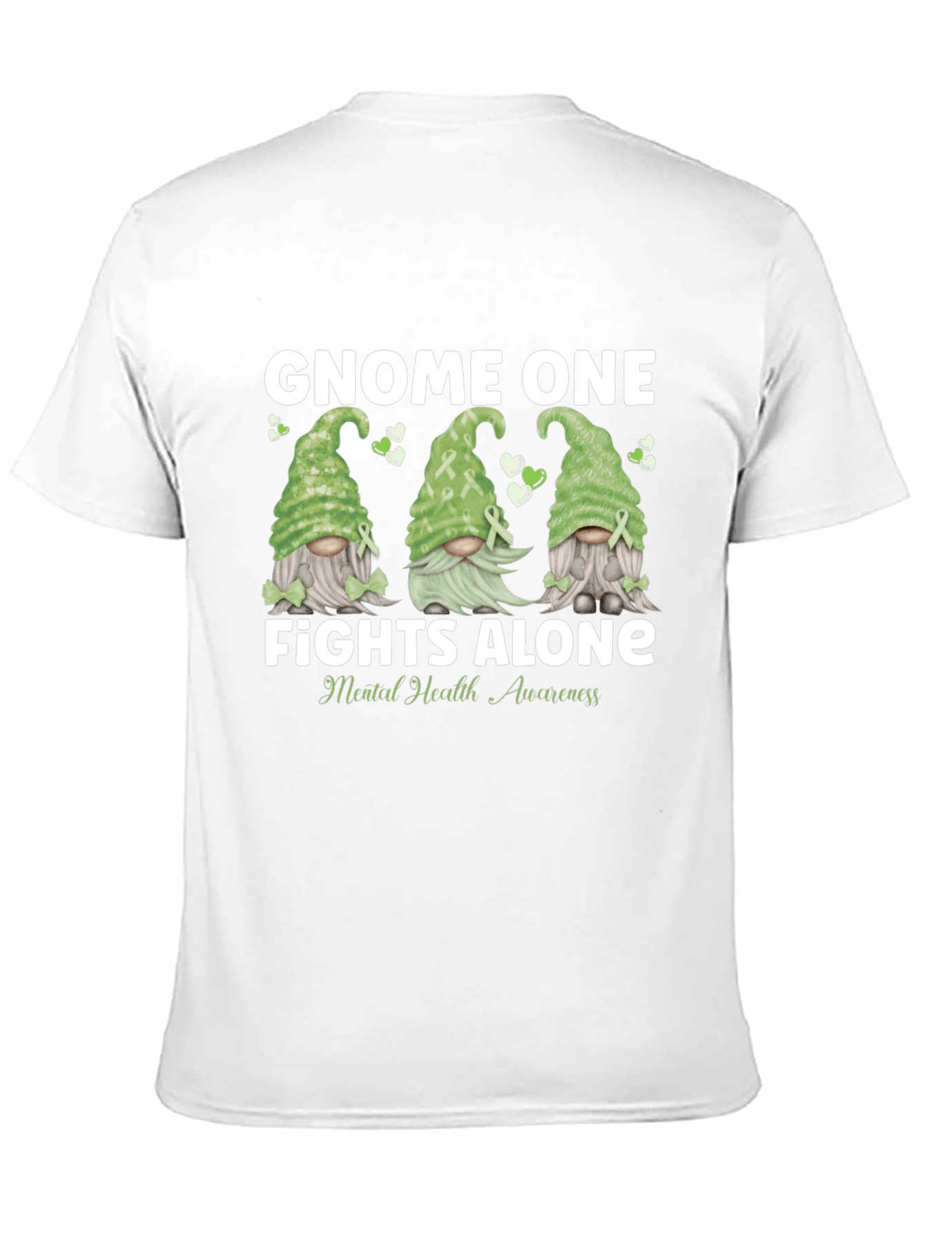Gnome One Fights Alone Mental Health Awareness T-Shirt