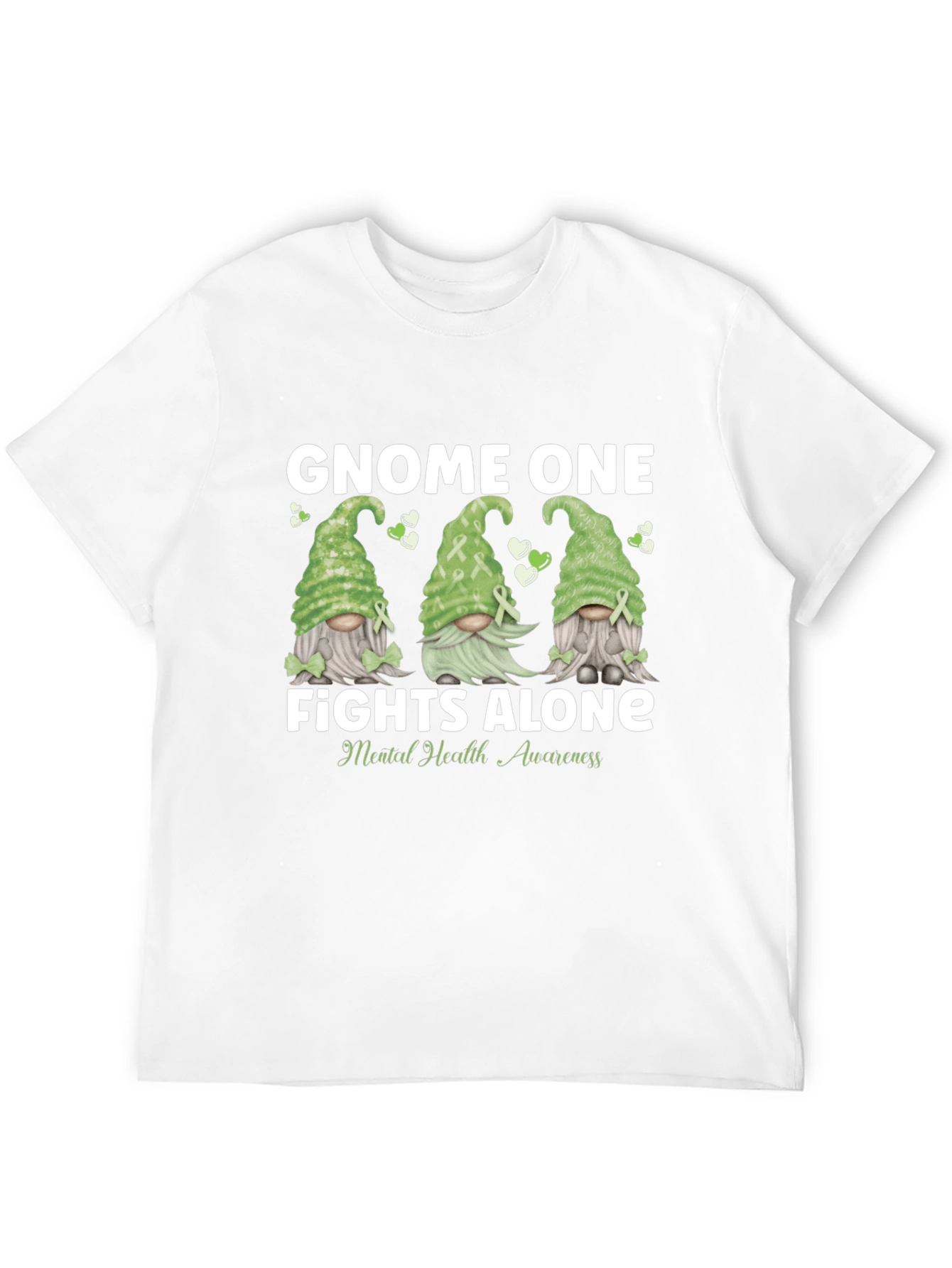 Gnome One Fights Alone Mental Health Awareness T-Shirt