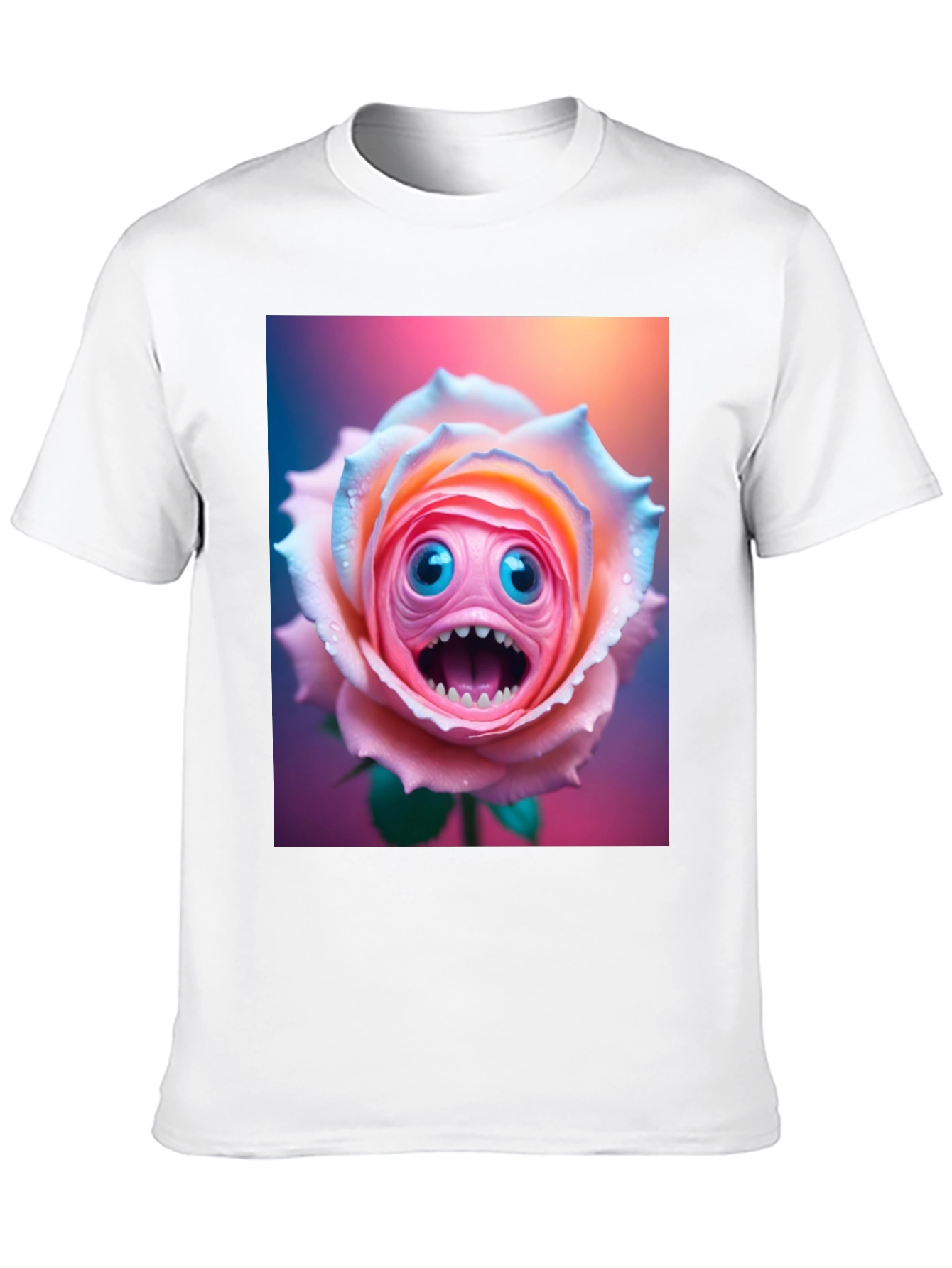 Monster Rose Graphic Tee - Unique and Funny!