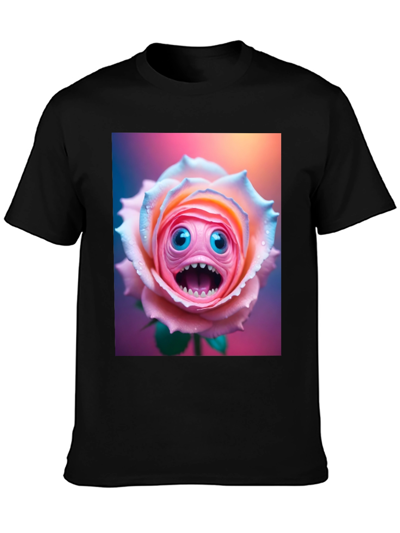 Monster Rose Graphic Tee - Unique and Funny!