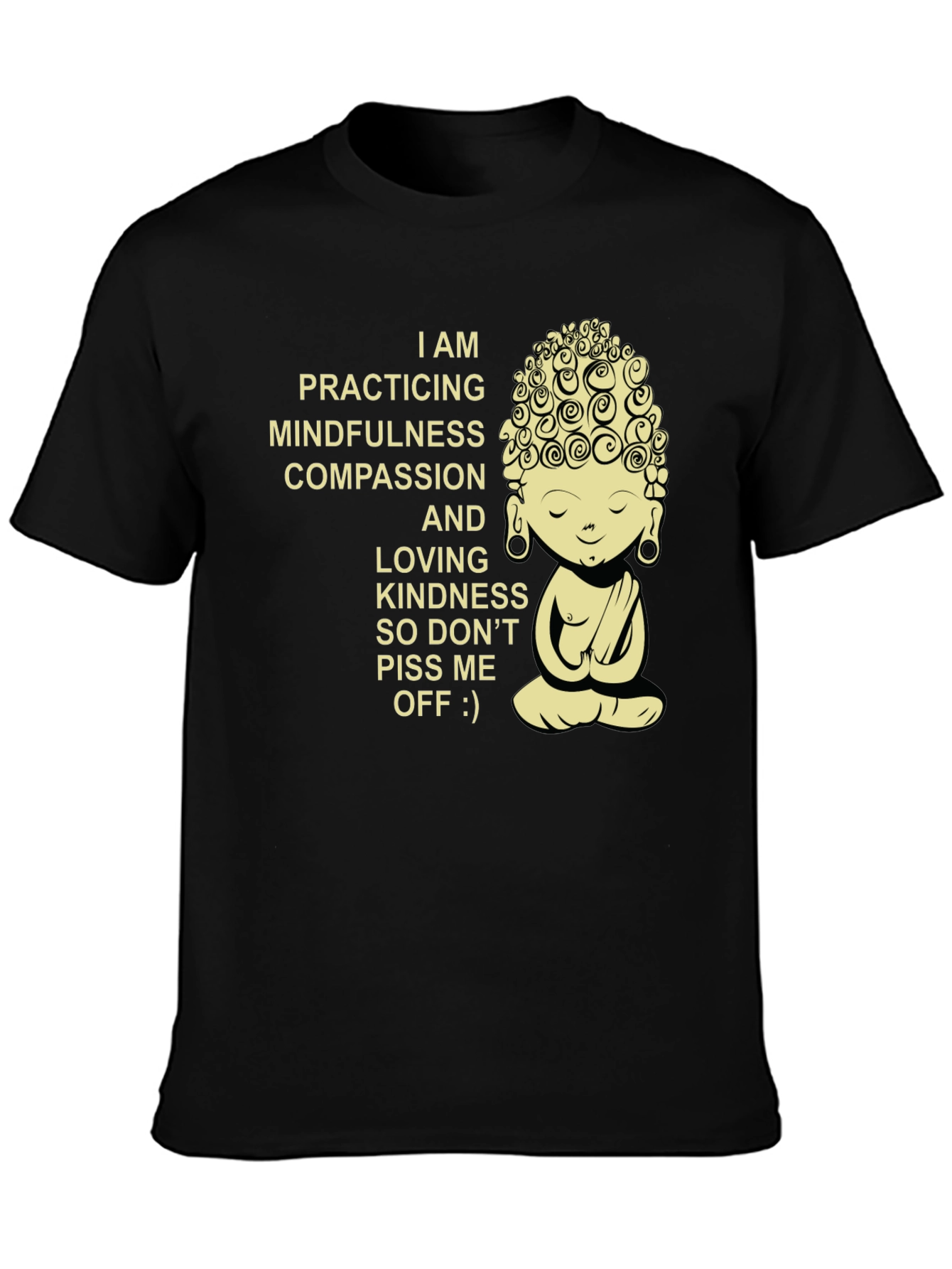 Mindfulness Compassion Buddha Graphic T-Shirt