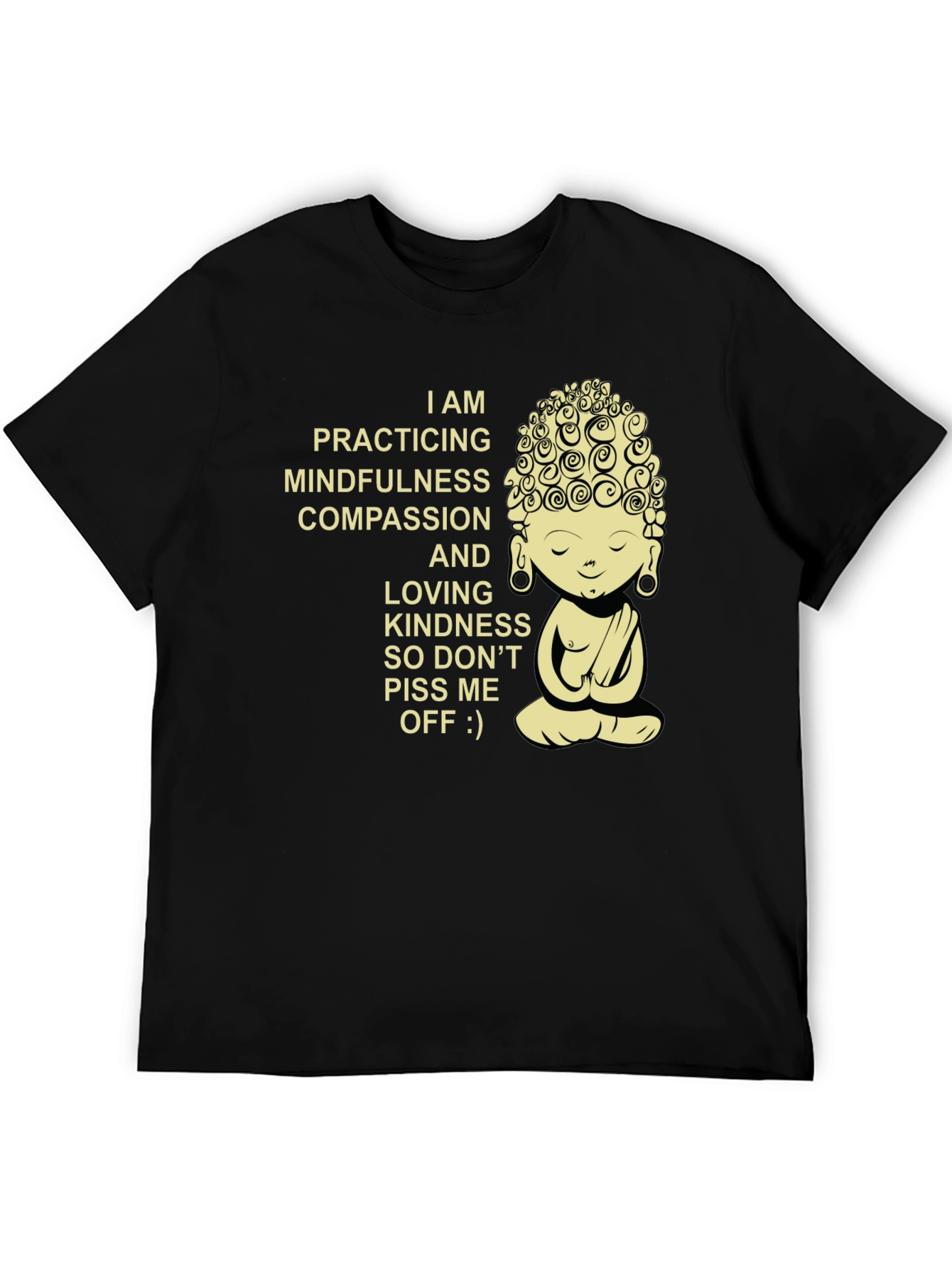 Mindfulness Compassion Buddha Graphic T-Shirt