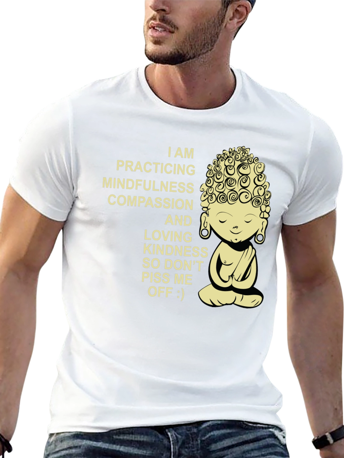 Mindfulness Compassion Buddha Graphic T-Shirt