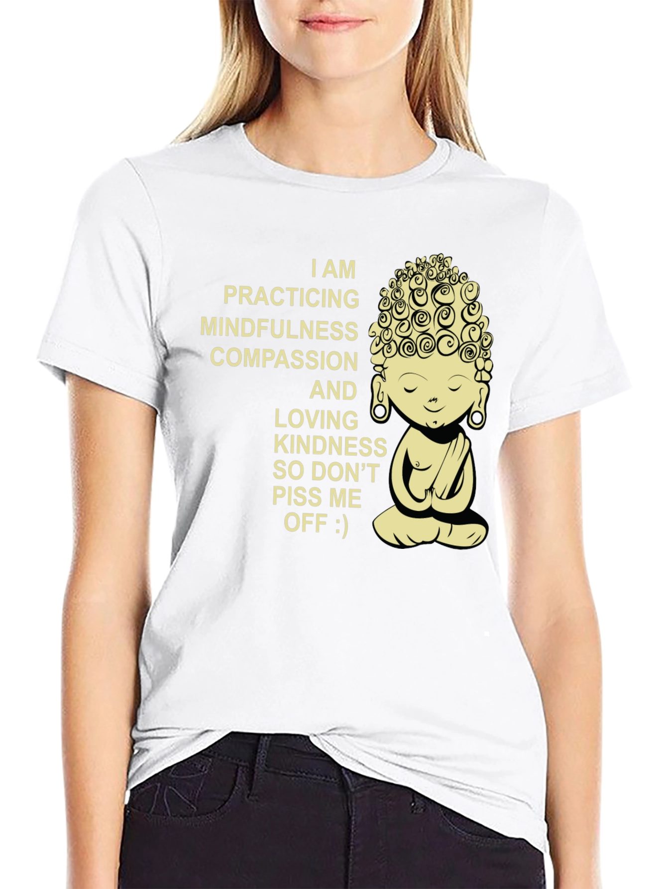 Mindfulness Compassion Buddha Graphic T-Shirt
