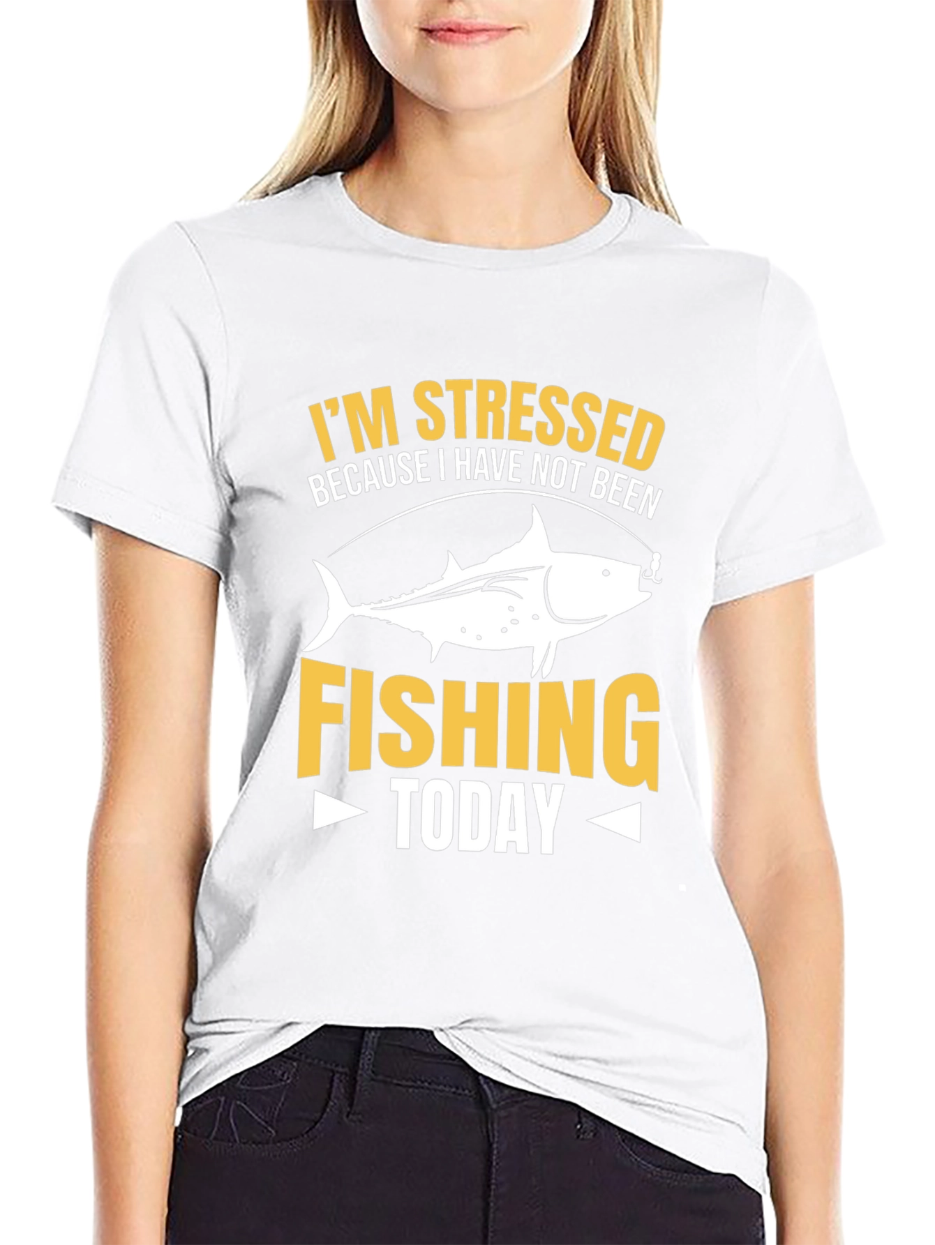 Stressed Because Fishing T-Shirt