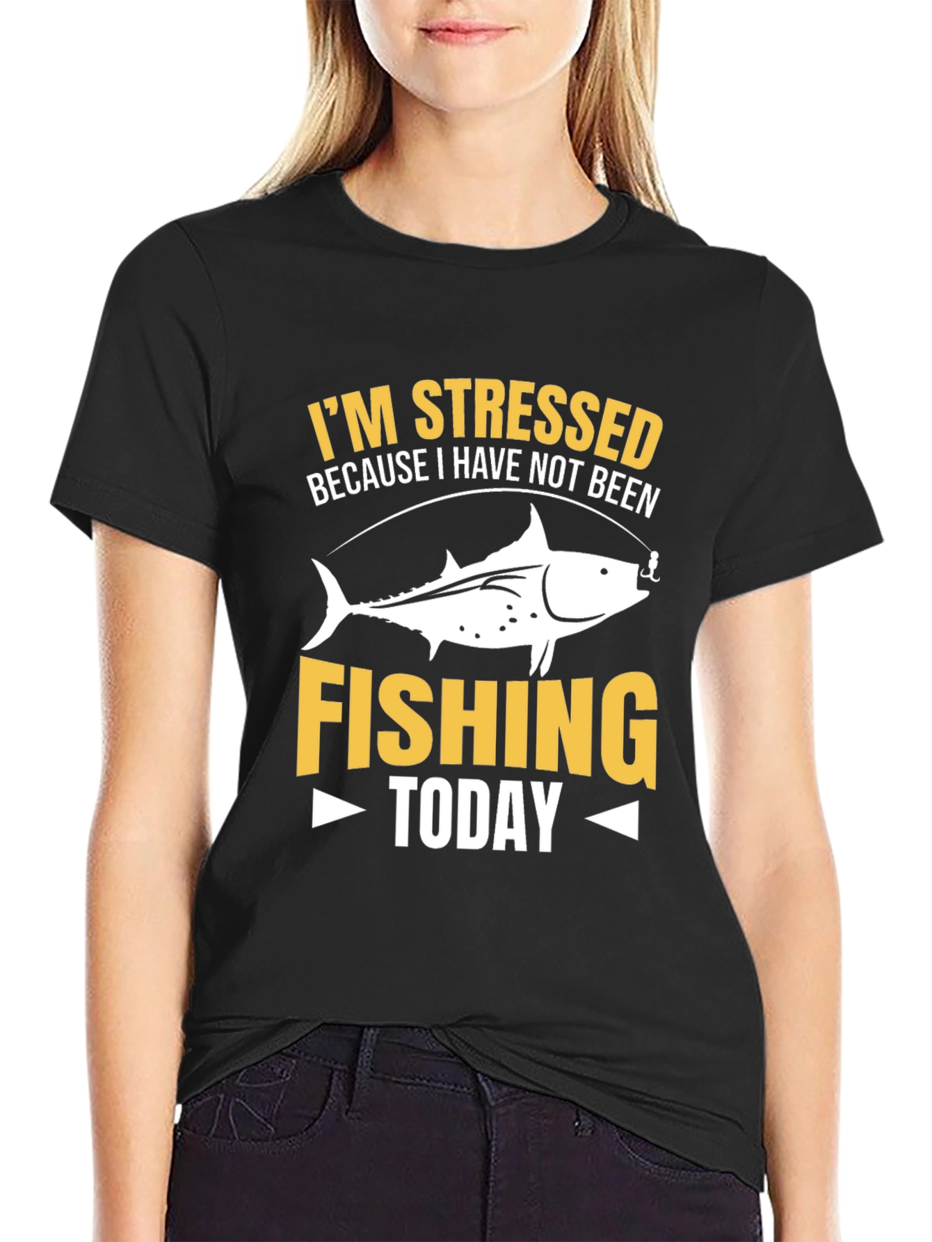 Stressed Because Fishing T-Shirt