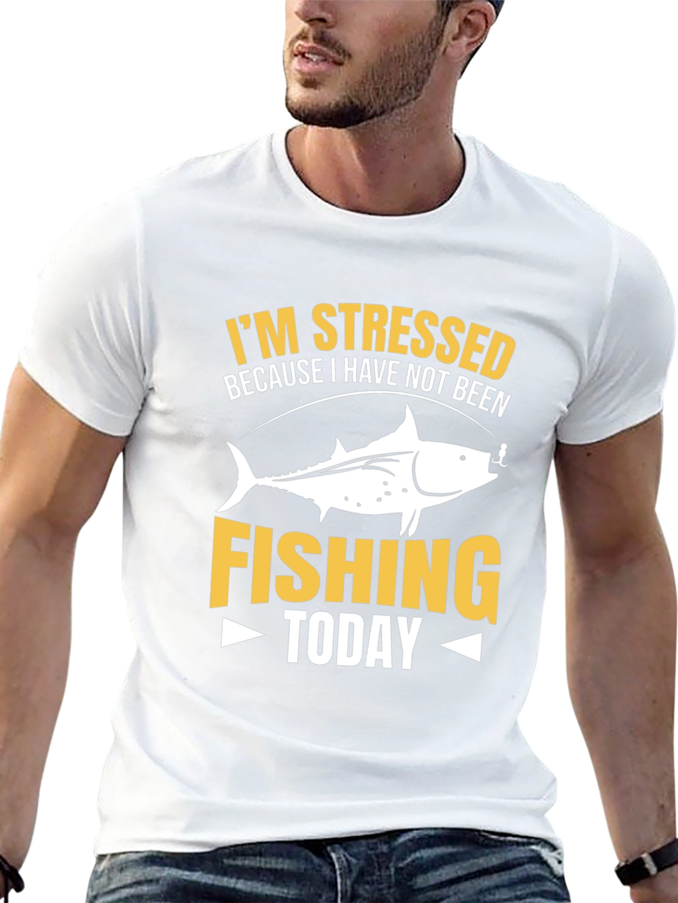 Stressed Because Fishing T-Shirt
