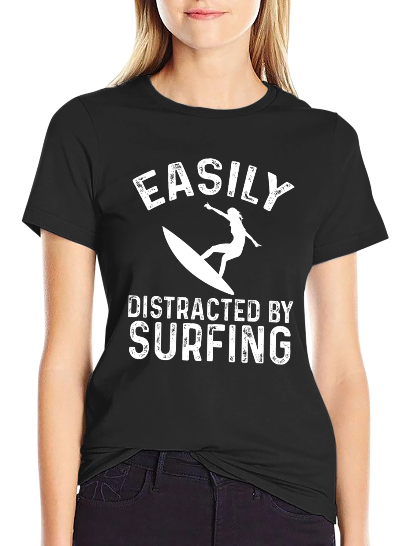 Easily Distracted By Surfing Graphic Tee