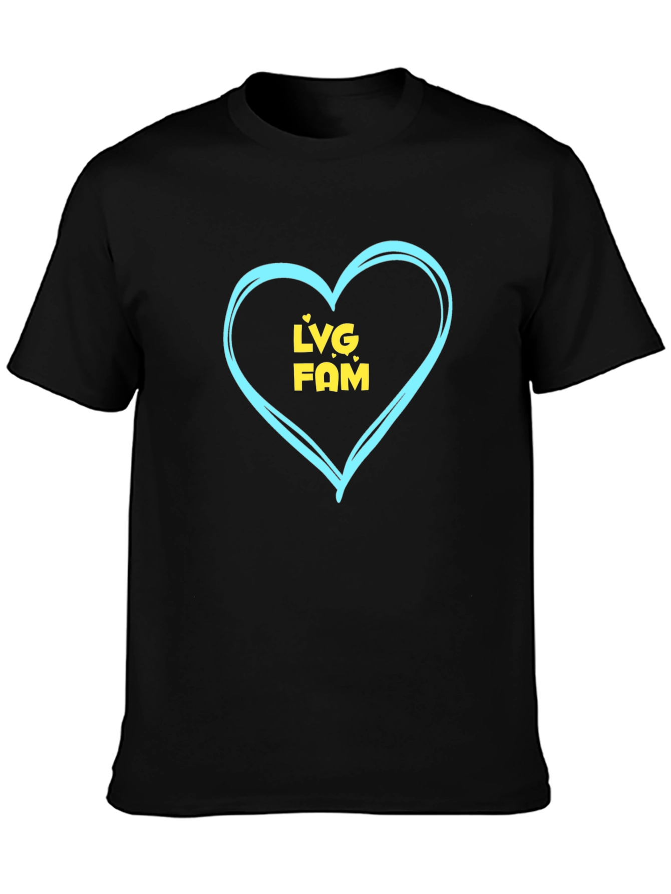 LVG FAM Heart Graphic Tee - Trendy Casual Style