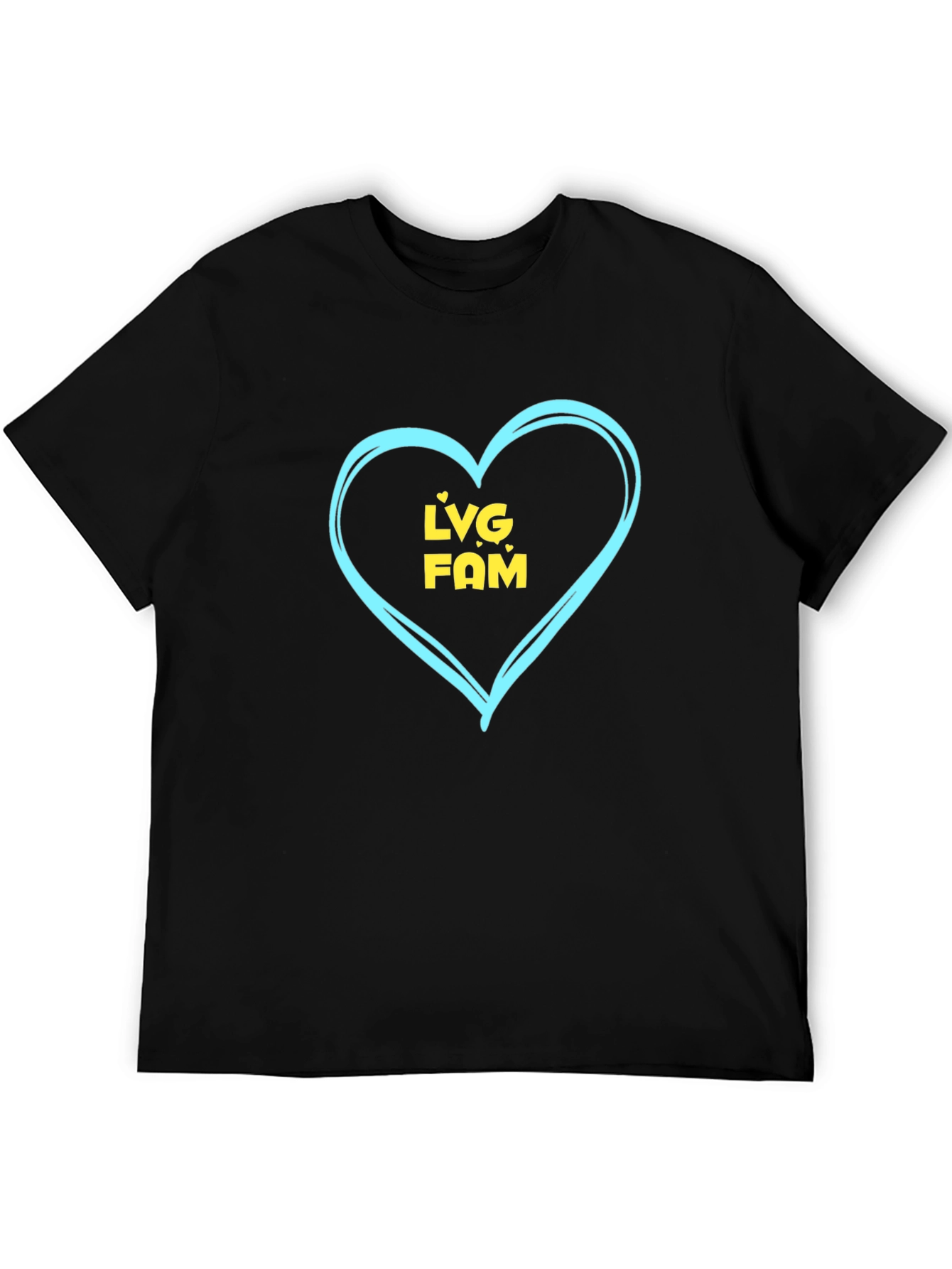 LVG FAM Heart Graphic Tee - Trendy Casual Style