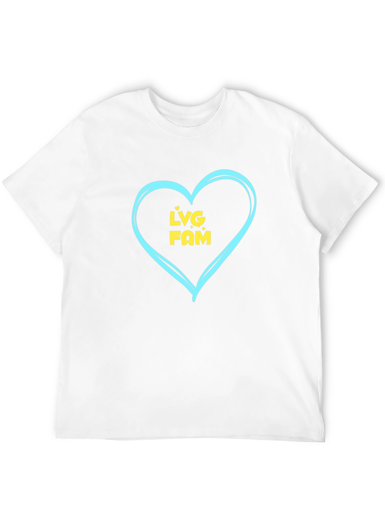 LVG FAM Heart Graphic Tee - Trendy Casual Style