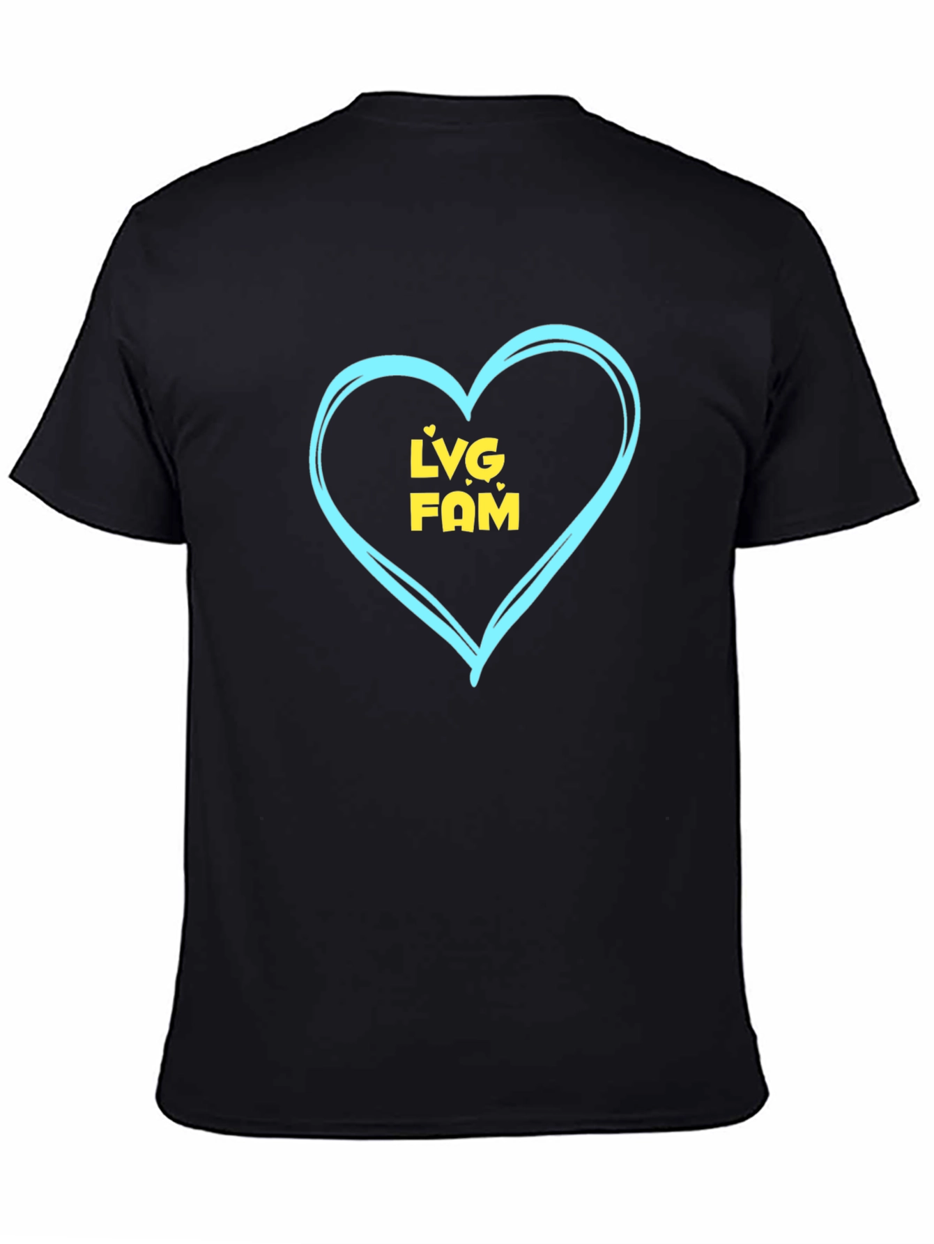 LVG FAM Heart Graphic Tee - Trendy Casual Style