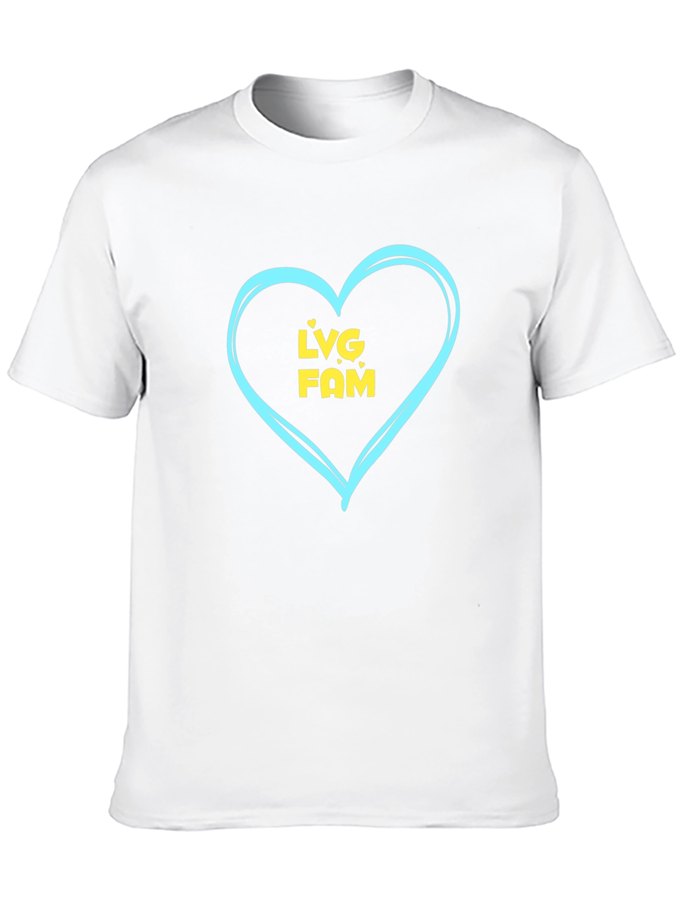 LVG FAM Heart Graphic Tee - Trendy Casual Style