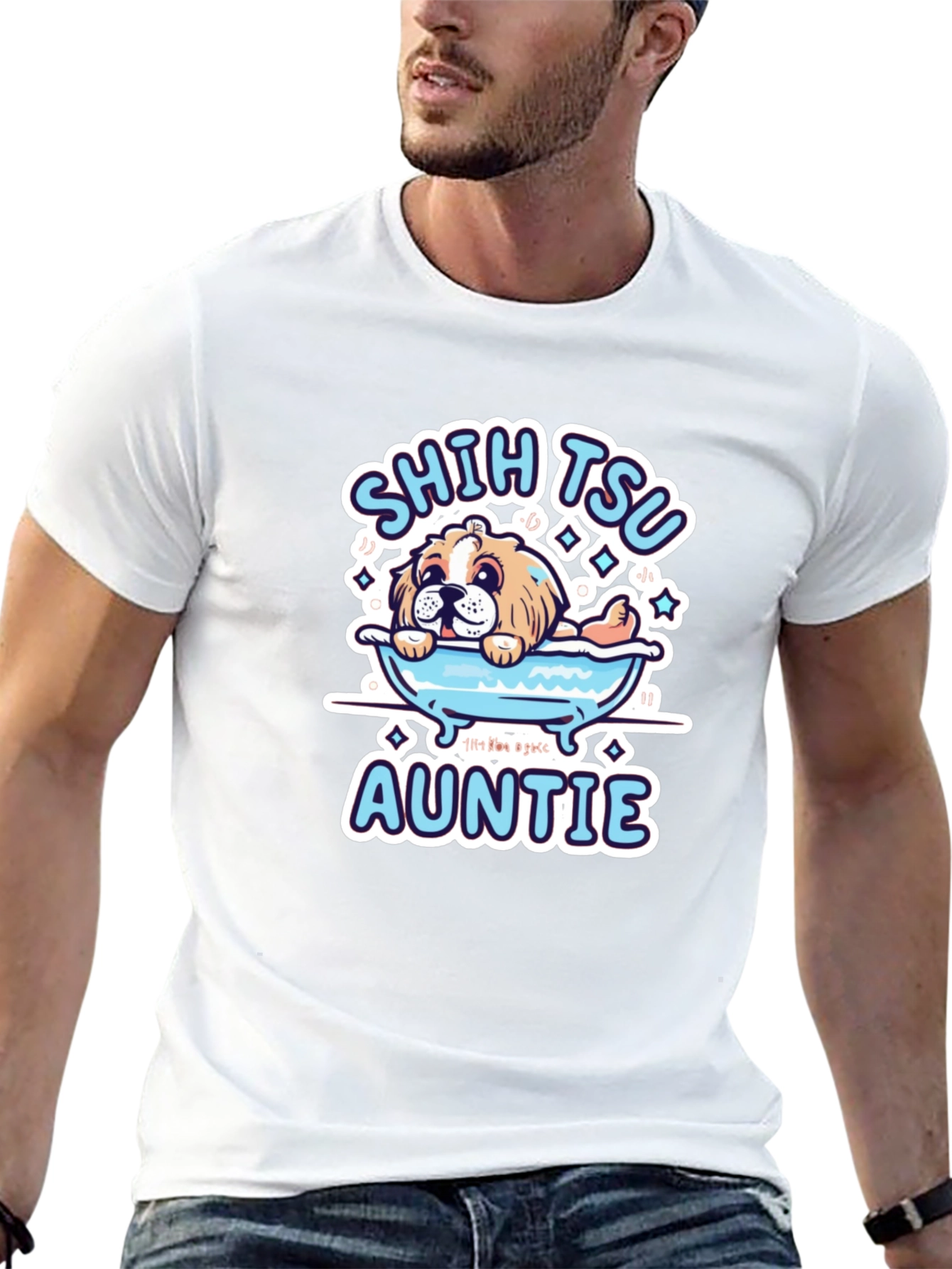 Shih Tzu Auntie Graphic T-Shirt