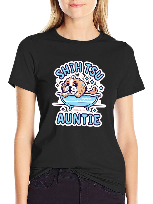 Shih Tzu Auntie Graphic T-Shirt