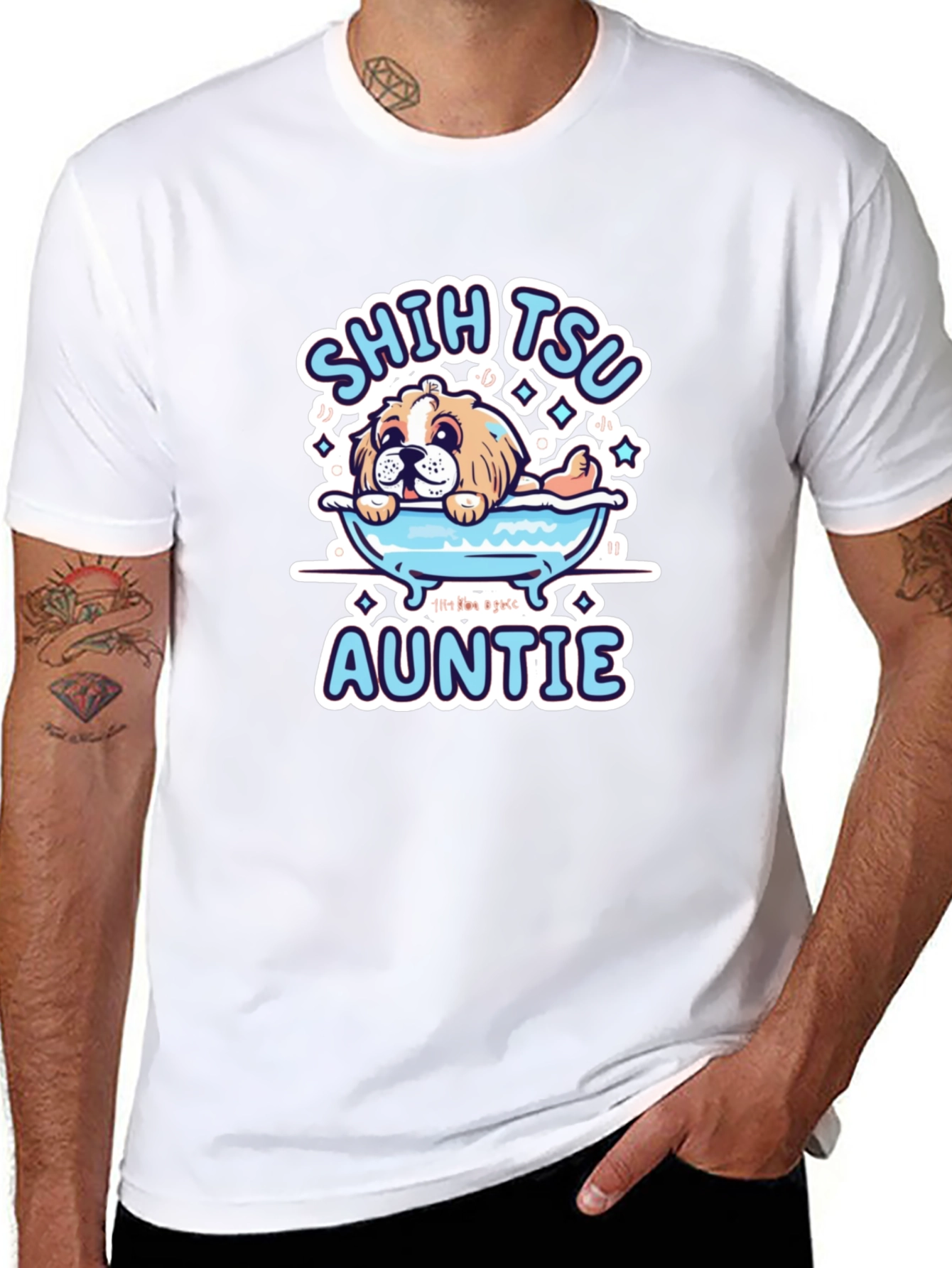Shih Tzu Auntie Graphic T-Shirt
