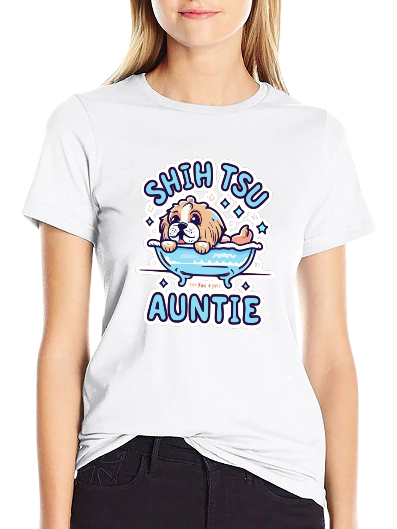 Shih Tzu Auntie Graphic T-Shirt