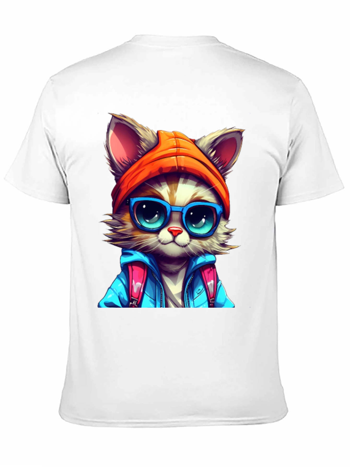 Cat with Glasses Graphic Tee
