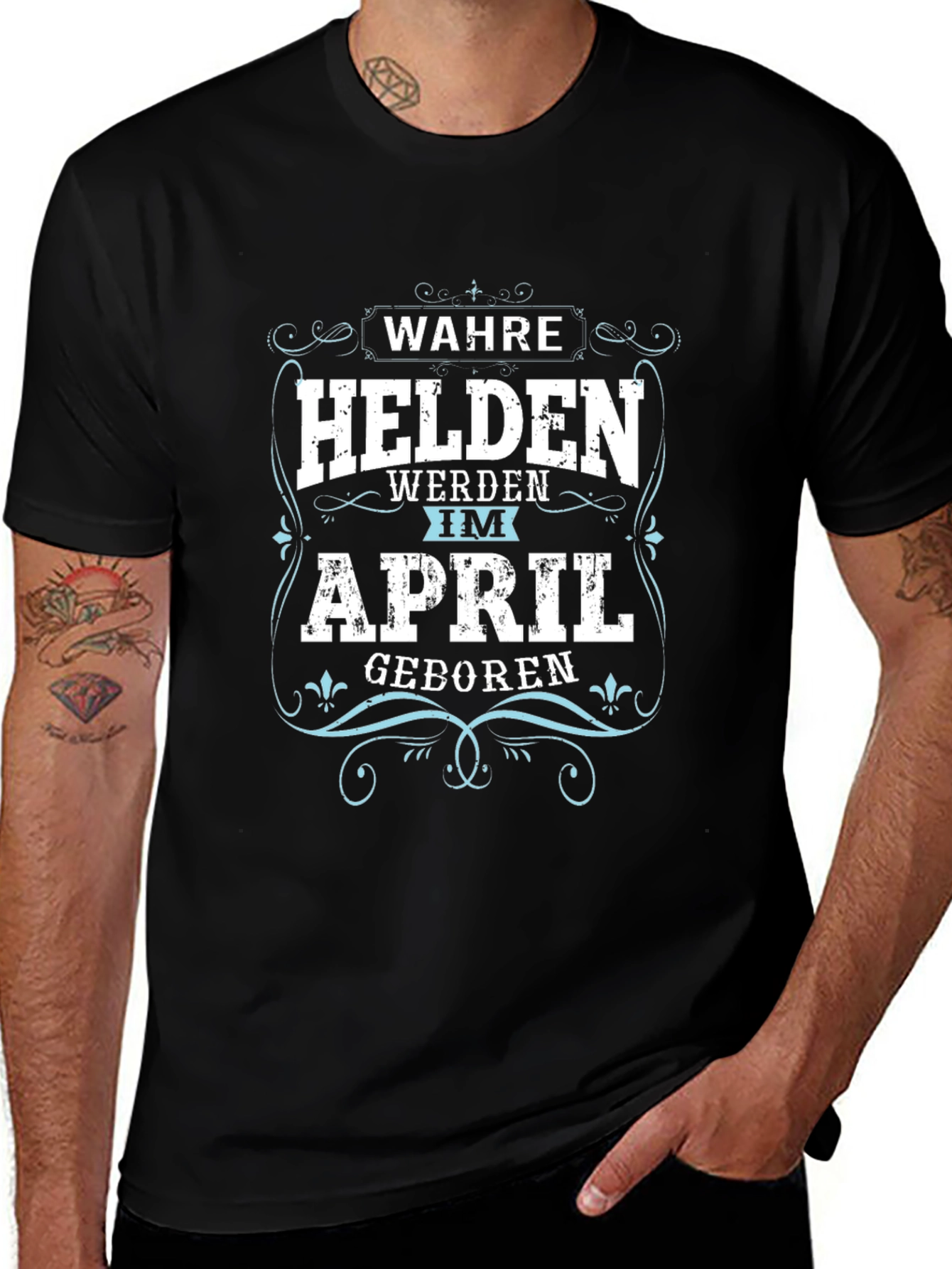 April Heroes Mens Black Graphic Tee