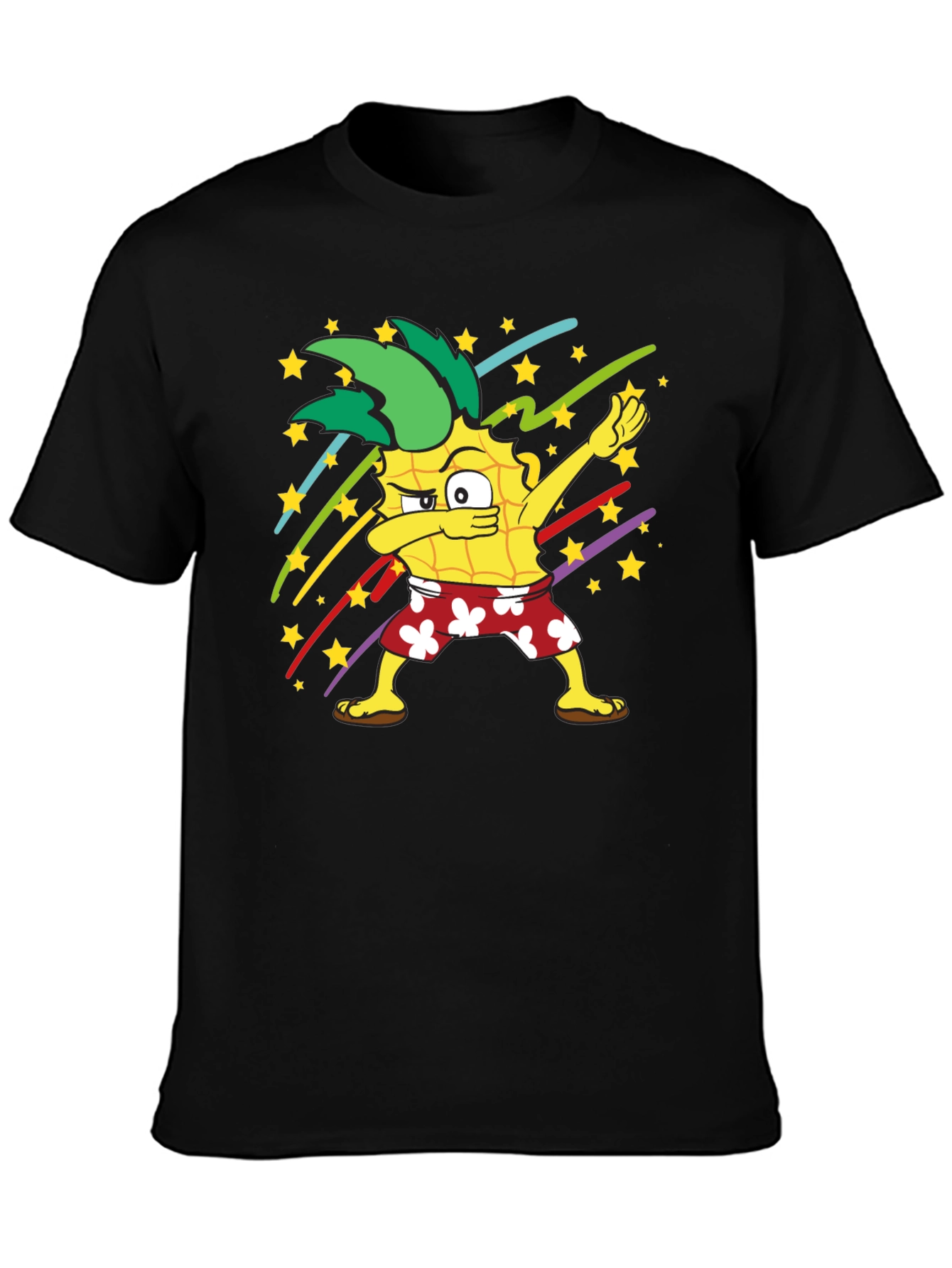 Dabbing Pineapple Graphic T-Shirt - Fun Summer Style